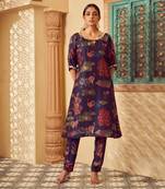 Blue print kurta set