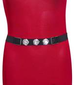 Silver & black color kamarband elastic waist belt for women//girls