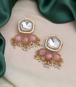 Pink color amrapali earrings