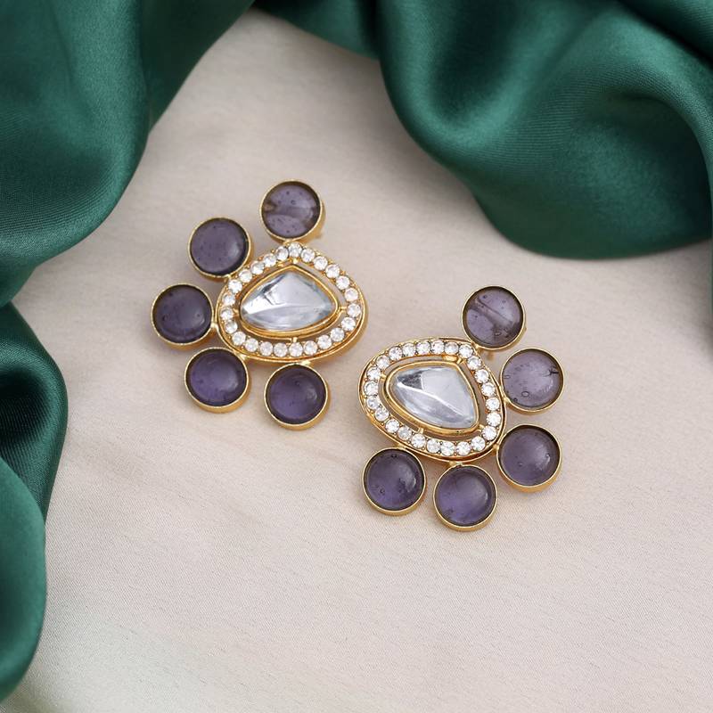 Light purple color amrapali earrings