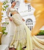 Florentine Yellow Mermaid Style Lehenga Set