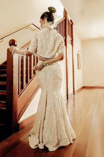 Margot Vanilla Ice Embroidered Jacket Set