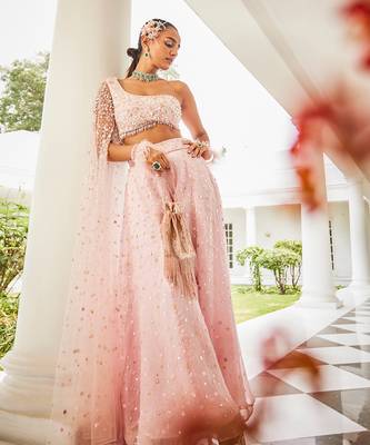 Anne one shoulder drape blouse & sharara set 2