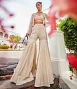 Hélène oat milk bustier & palazzo set