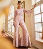 Vivienne pink asymmetrical cape top & pants set