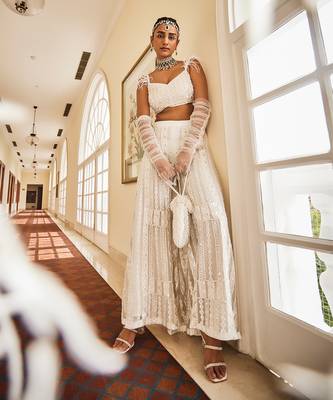 Belle star white pearl embroidered sharara set 3