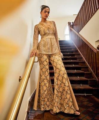 Charlotte venetion gold embroidered pants set 1