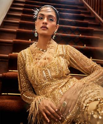 Charlotte venetion gold embroidered pants set 2