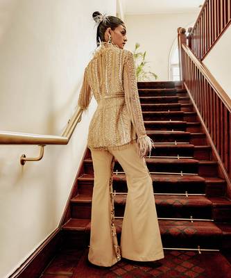 Charlotte venetion gold embroidered pants set 4