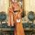 Elora soft organza silk with copper zari weaving saree (light orange)