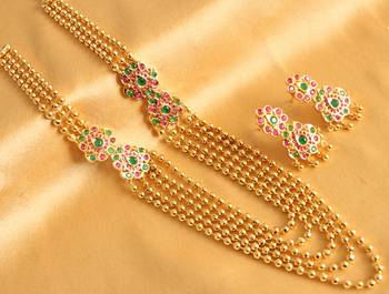 Beautiful Multilayer Ruby Emerald Muggappu Set 1