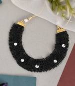 Black beads necklace set