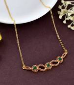 Gold plated long chain necklace set