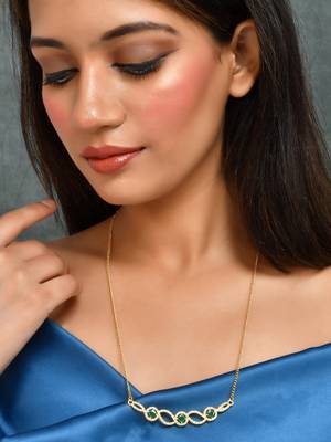 Gold plated long chain necklace set 2