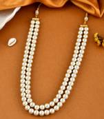 Pearl gold plated neklace set