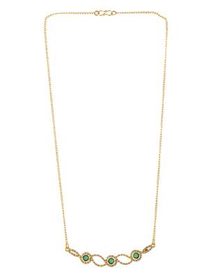 Gold plated long chain necklace set 3