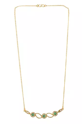 Gold plated long chain necklace set
