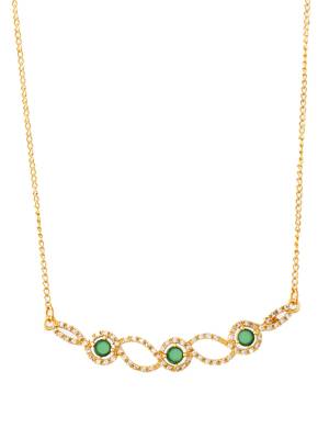 Gold plated long chain necklace set 4