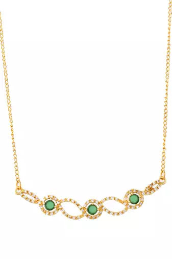 Gold plated long chain necklace set
