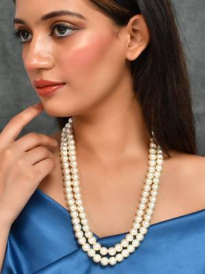 Pearl gold plated neklace set 2