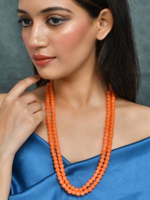 Long layred beasds necklace set 2