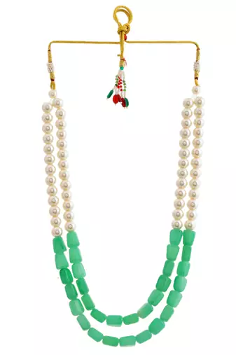 Beads pearl long layred necklace set