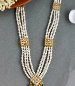 Gold plated pearl necklace set