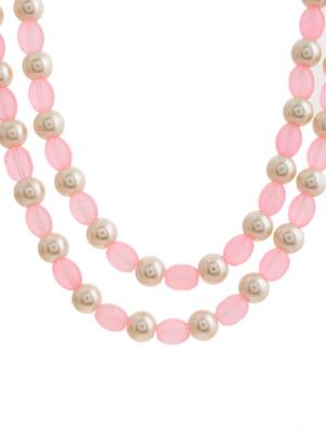 Long layerd pearl beads necklace set 4