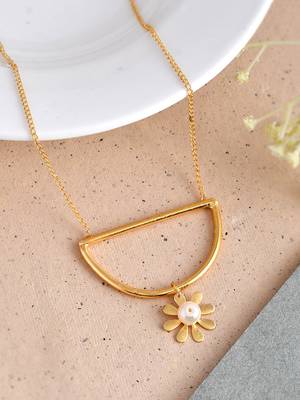 Pearl handcrafted chain necklace set 1