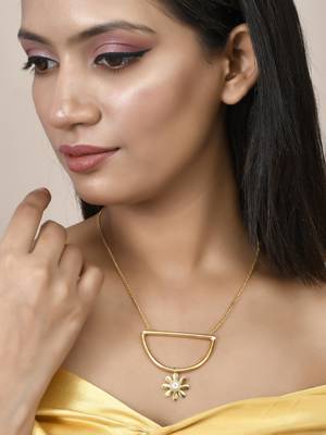 Pearl handcrafted chain necklace set 2