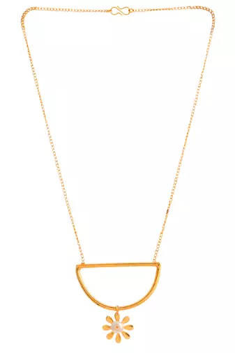 Pearl handcrafted chain necklace set