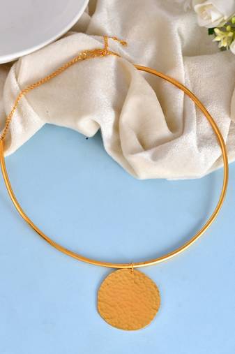Western gold plated necklace set