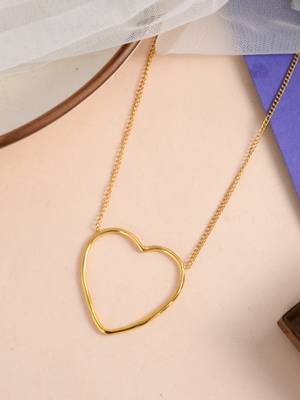 Gold plated heart shape necklace 1
