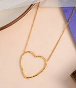 Gold plated heart shape necklace