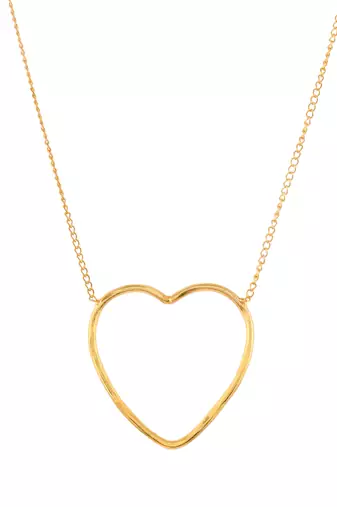Gold plated heart shape necklace