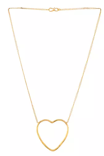 Gold plated heart shape necklace