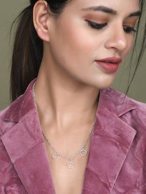Silver plated chain necklace 2