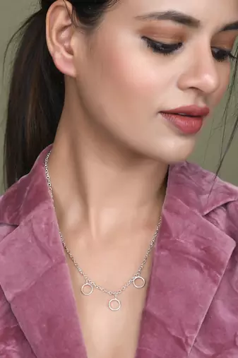 Silver plated chain necklace
