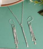 Silver plated chain necklaceset