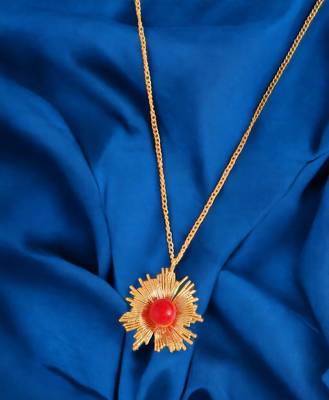 Gold plated beads necklace 1