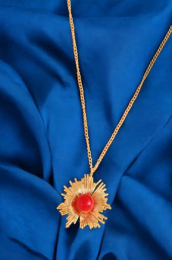 Gold plated beads necklace