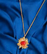 Gold plated beads necklace