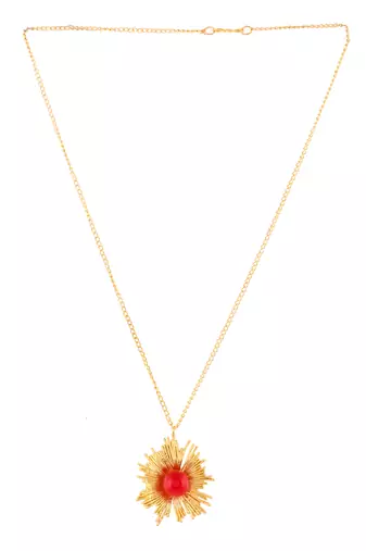 Gold plated beads necklace