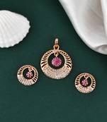 Gold plated ad necklace set