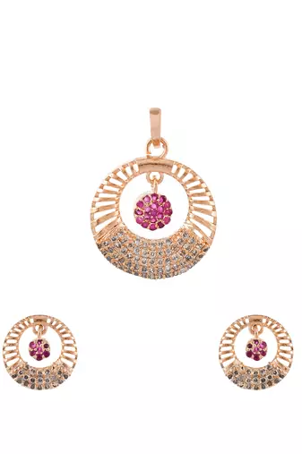 Gold plated ad necklace set