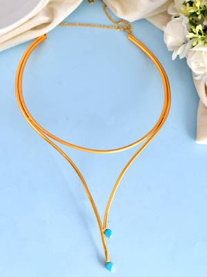 Gold plated western necklace set 1