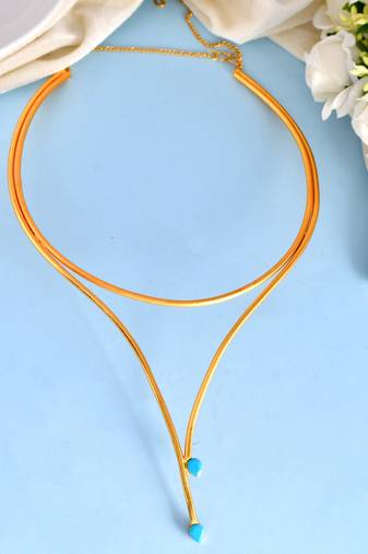 Gold plated western necklace set