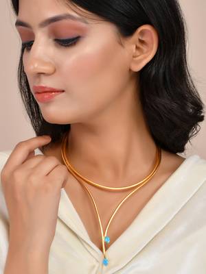 Gold plated western necklace set 2