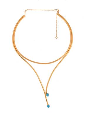 Gold plated western necklace set 3