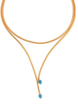 Gold plated western necklace set 4